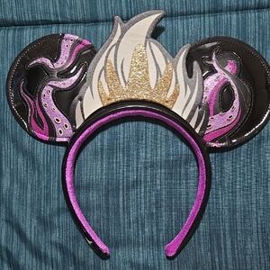 Ursula Inspired Headband with Gold and Pink Accents